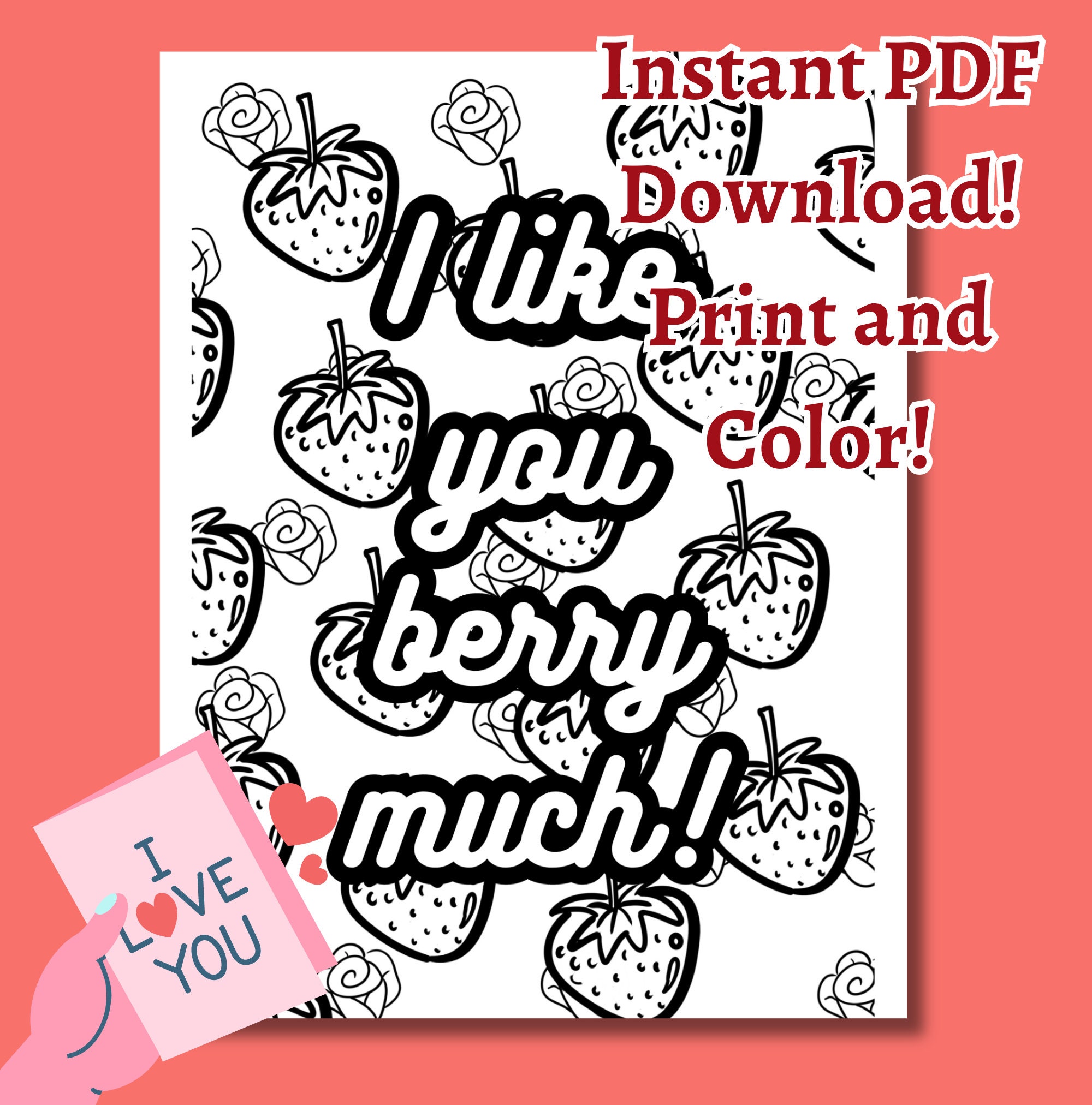 Valentine's Day Coloring Pages, Printable Valentines Puns, Valentines ...