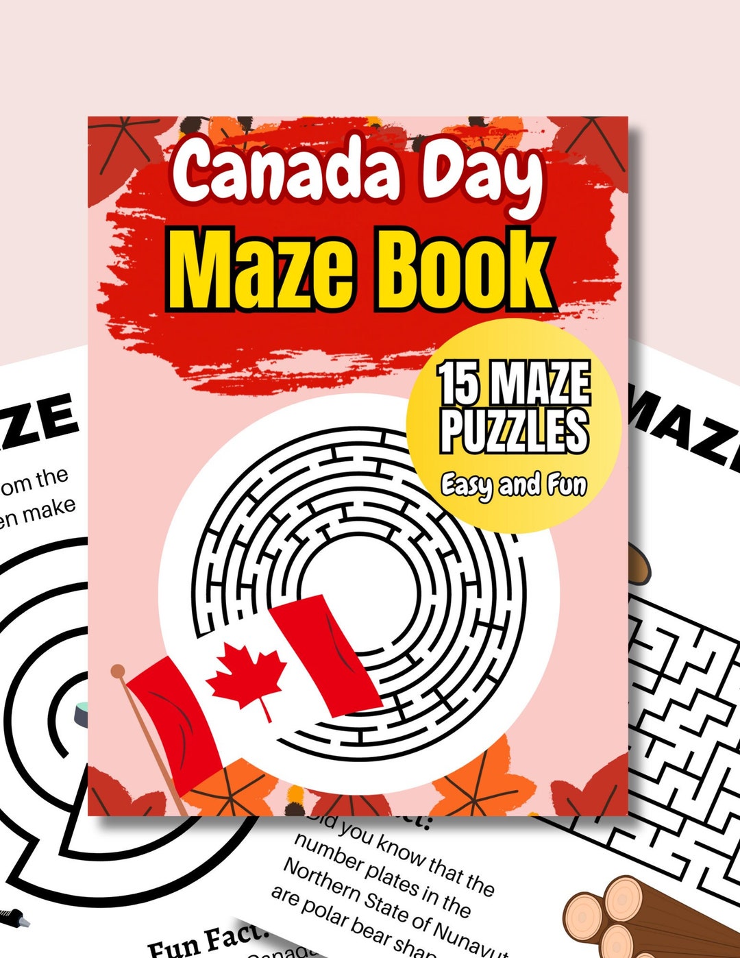 Canada Day Activity for Kids, Puzzle Maze Game, Printable Booklet, PDF ...