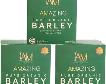 3 Boxes 100% IAM Pure Organic Barley Grass