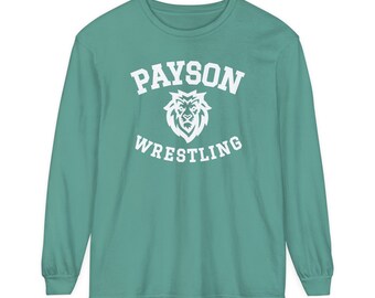 Payson Wrestling Long Sleeve Comfort Colors Distressed Shirt