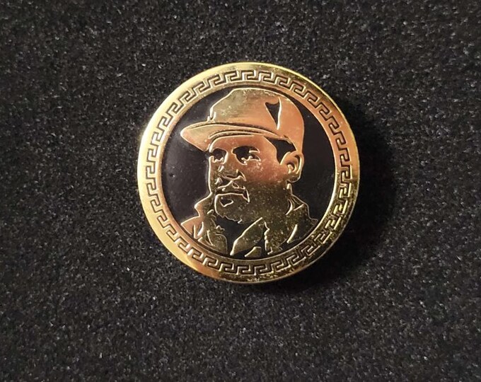 El Chapo Guzman JGL Pin Para Gorras Hat Pin Gold & Black Etsy