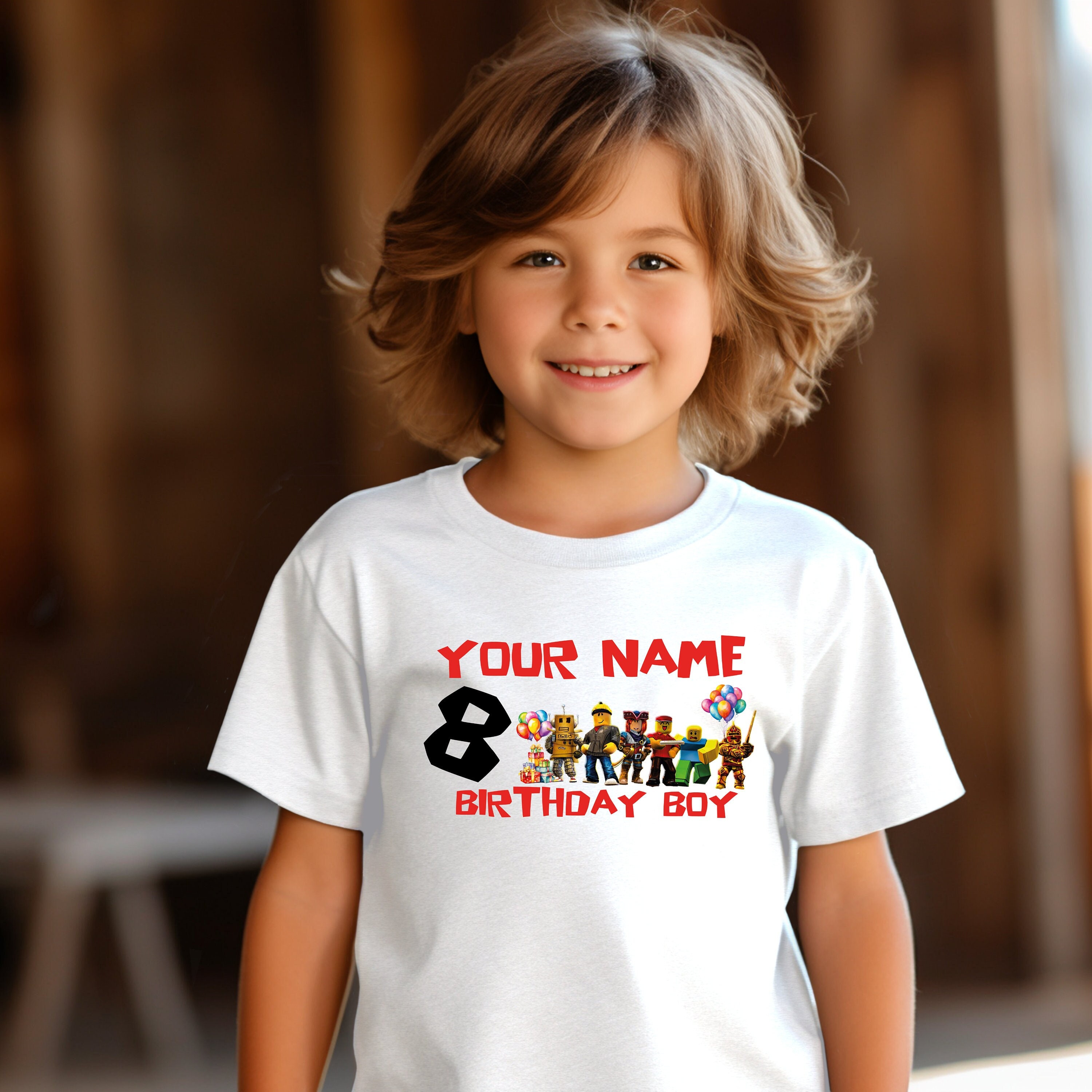 Roblox T-Shirt with Personal User Name Kids Shirt - Child & Adult