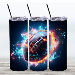 3D Fußball Becher Wrap, 20 oz gerade Skinny Tumbler Design, digitaler Download, PNG Datei, Fußball PNG, Fußball PNG