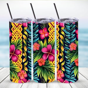 Seamless Polynesian Design Tumbler Wrap,20 oz Straight Skinny Tumbler Sublimation Design,Digital Download, PNG File, Hawaiian Tumbler Wrap
