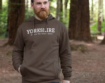 Yorkshire Meks Me Reet 'Appy Organic Cotton Hoodie