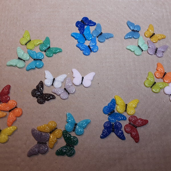 96 coe fused glass butterflies, fusing, embellishments, mosaic