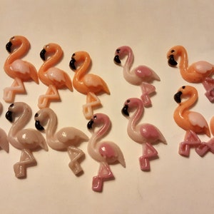 96 coe fused glass flamingos, fusing, embellishments,mosaic