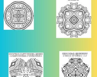 Funny Swear Word Coloring Book for Adults | Stress Relief (PDF Pattern)