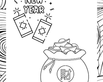 25 Lunar New Year Coloring Book for Everyone