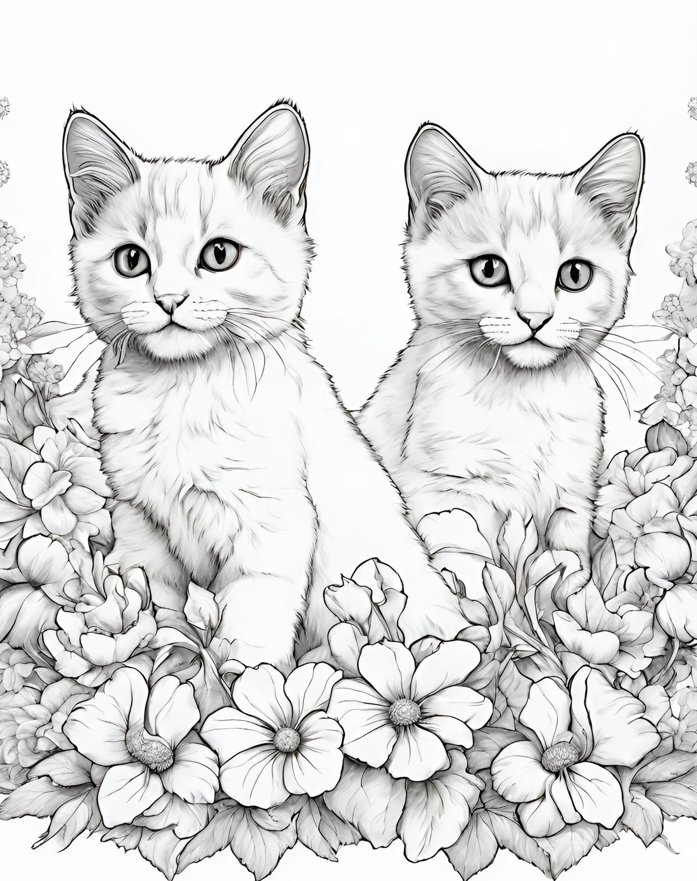 Baby Cat Coloring Page