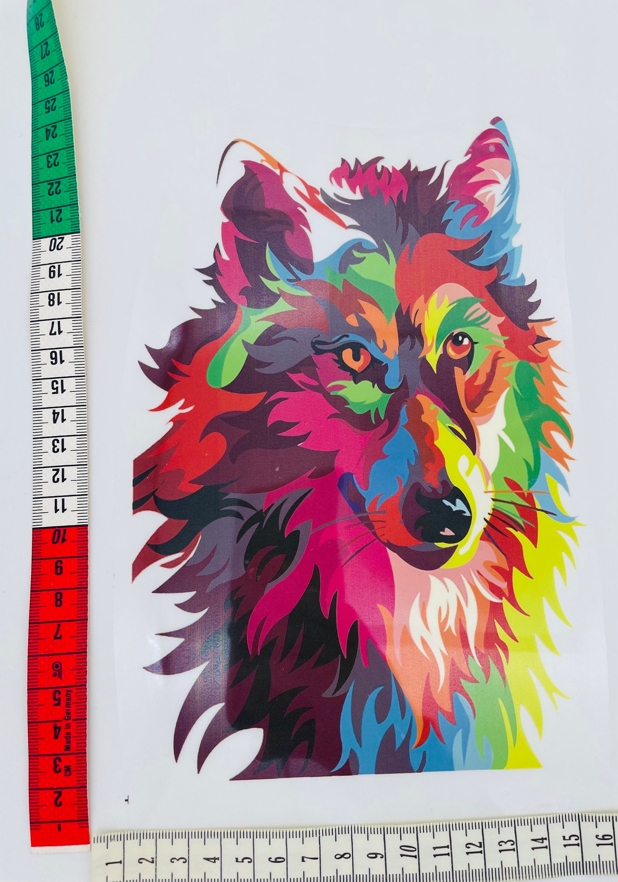 Iron-on patch wolf colorful iron-on clothing patch