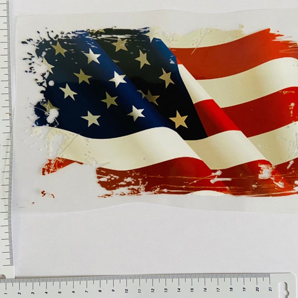 Bügelbild XL Flagge Amerika USA Aufbügler Kinder Kleidung Patch