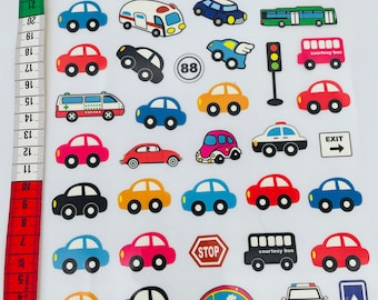 Iron-on picture many cars traffic sign traffic light iron-on clothing patch