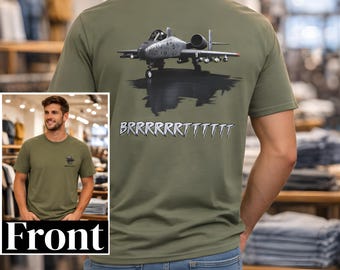 A-10 Warthog Thunderbolt "BRRRRRRTTTTTT" Unisex T-Shirt | Military Jet T-Shirt | Air Force Plane Tee