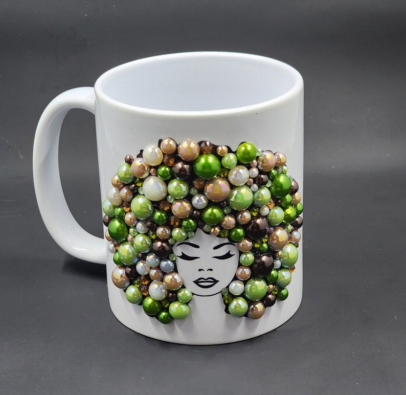 African/black Diva Bling Mugs Classy Rhinestone Mug Bling Coffee Mugs
