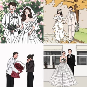 Manga Portrait oder Avatar - personalisierte handgezeichnete Illustration im japanischen Anime Stil