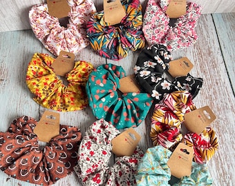Chouchou pour cheveux en coton - accessoire cheveux fait main