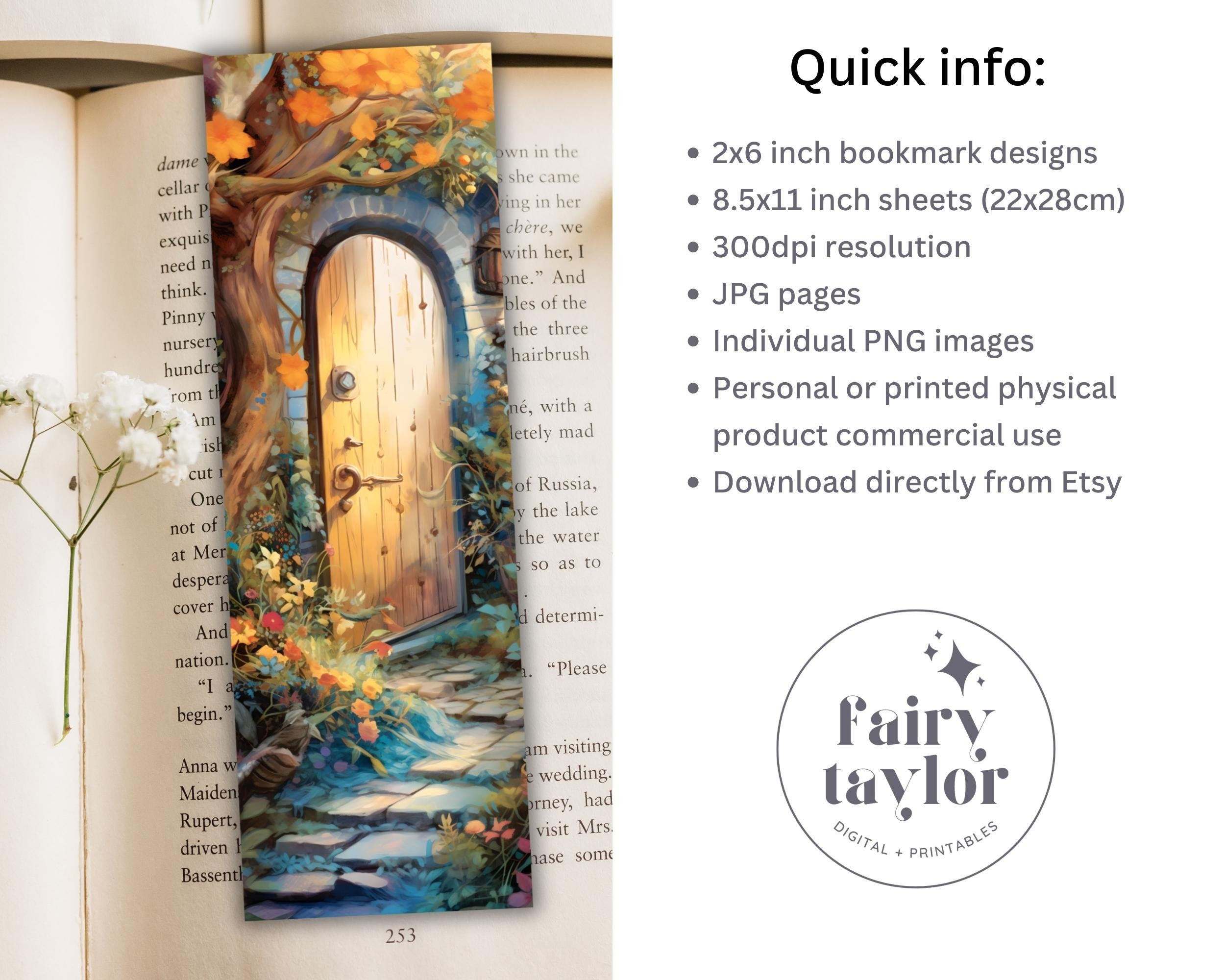 20 Fantasy Doors Bookmark Designs Digital Download JPG Etsy