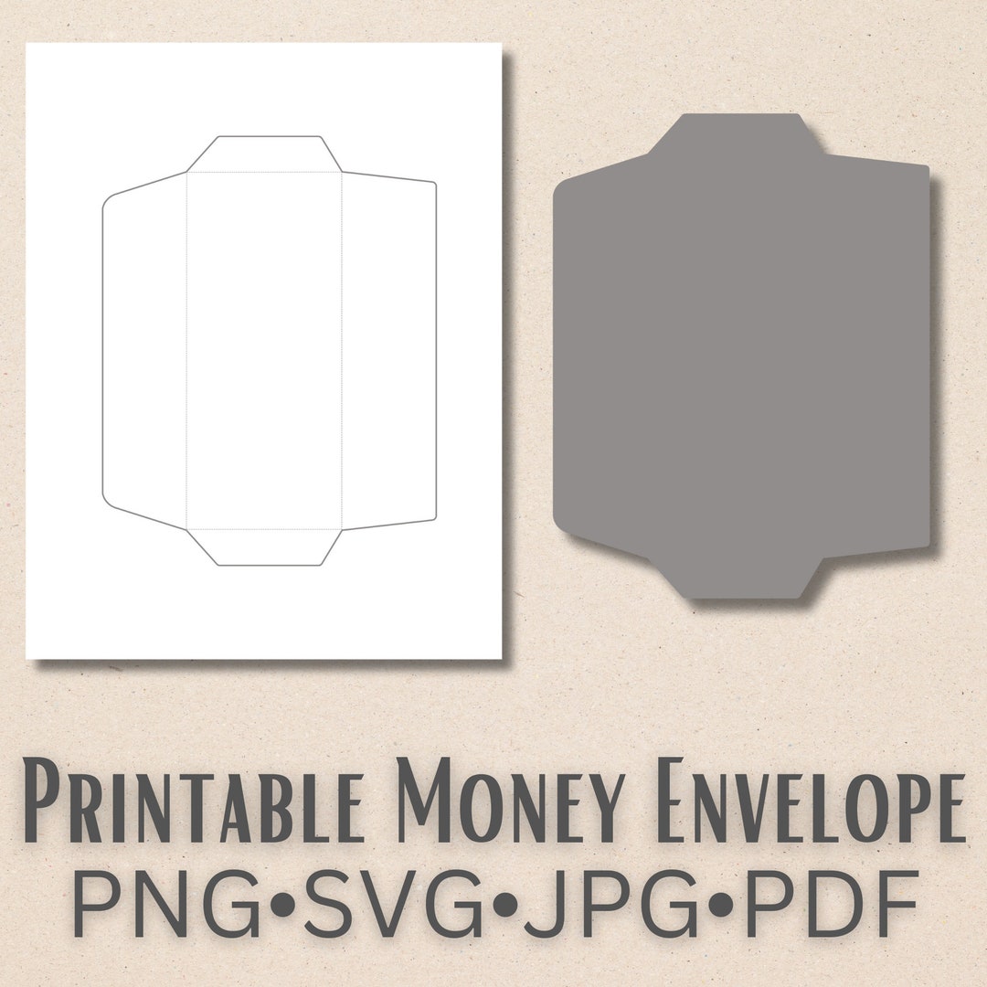 Printable Money Envelope Template PNG, SVG, JPG and Pdf Square