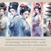 10 Geisha Printable Bookmarks Print &amp; Cut JPG Pages, PNG Images ...