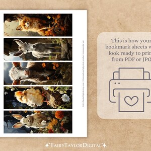 15 Farm Animals Printable Bookmarks | Digital Download Bookmark Sheets ...