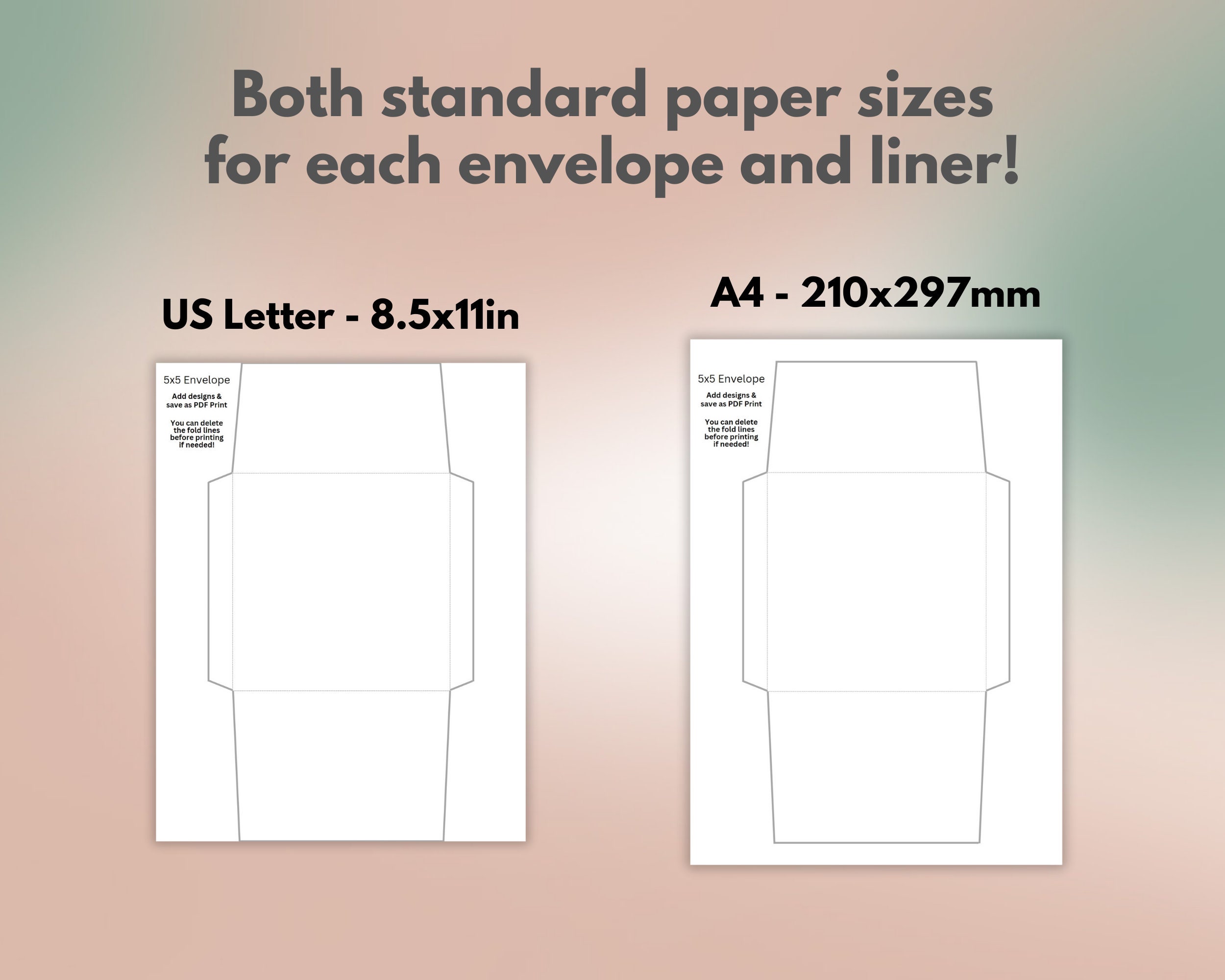 Envelope & Envelope Liner Canva Templates and Printable PDF Etsy UK