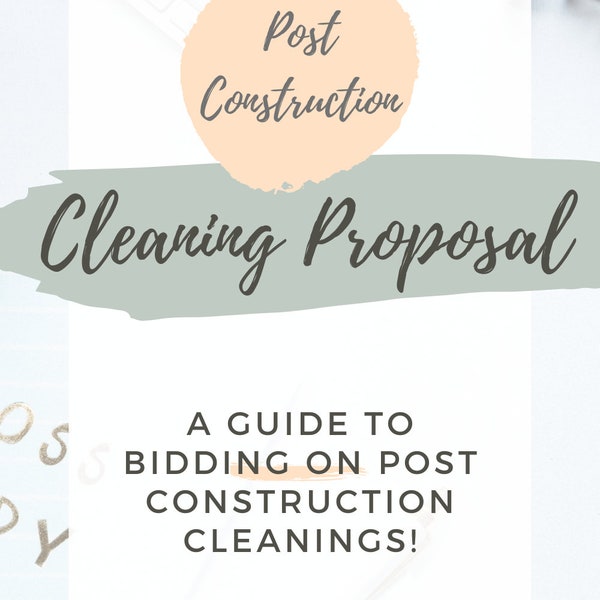 Post Construction Cleaning Proposal