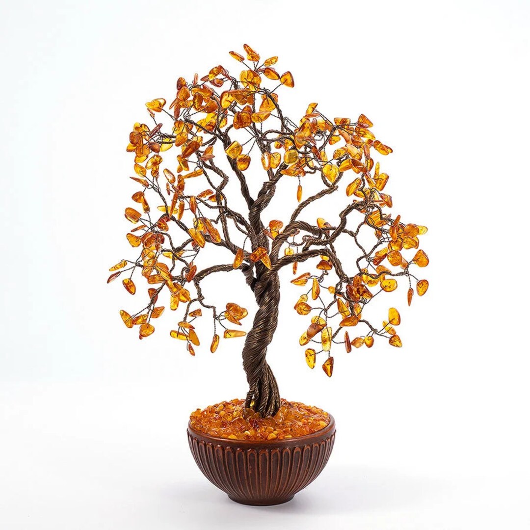 Amber Money Tree the Talisman Amber Tree Feng Shui Amber Etsy