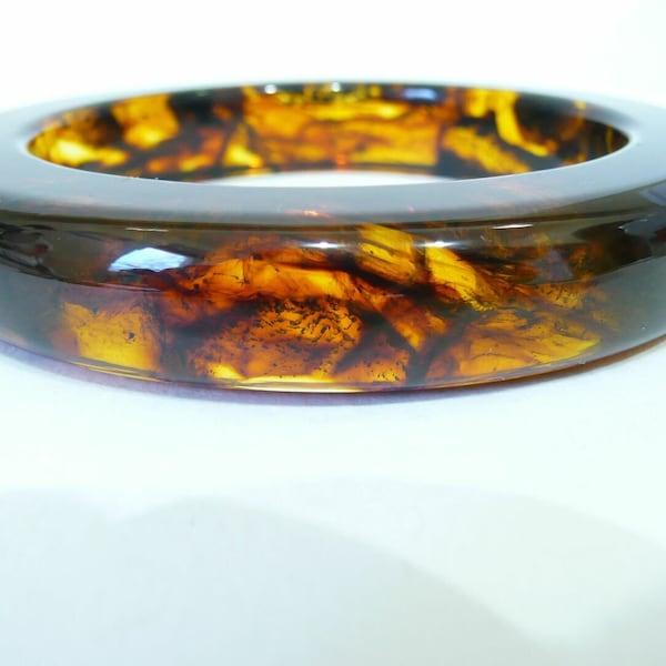 Amber bangle bracelet| Luxury tea colored amber bracelet|Handmade Amber Jewelry Gift|women Bangle Bracelet|Gift for her