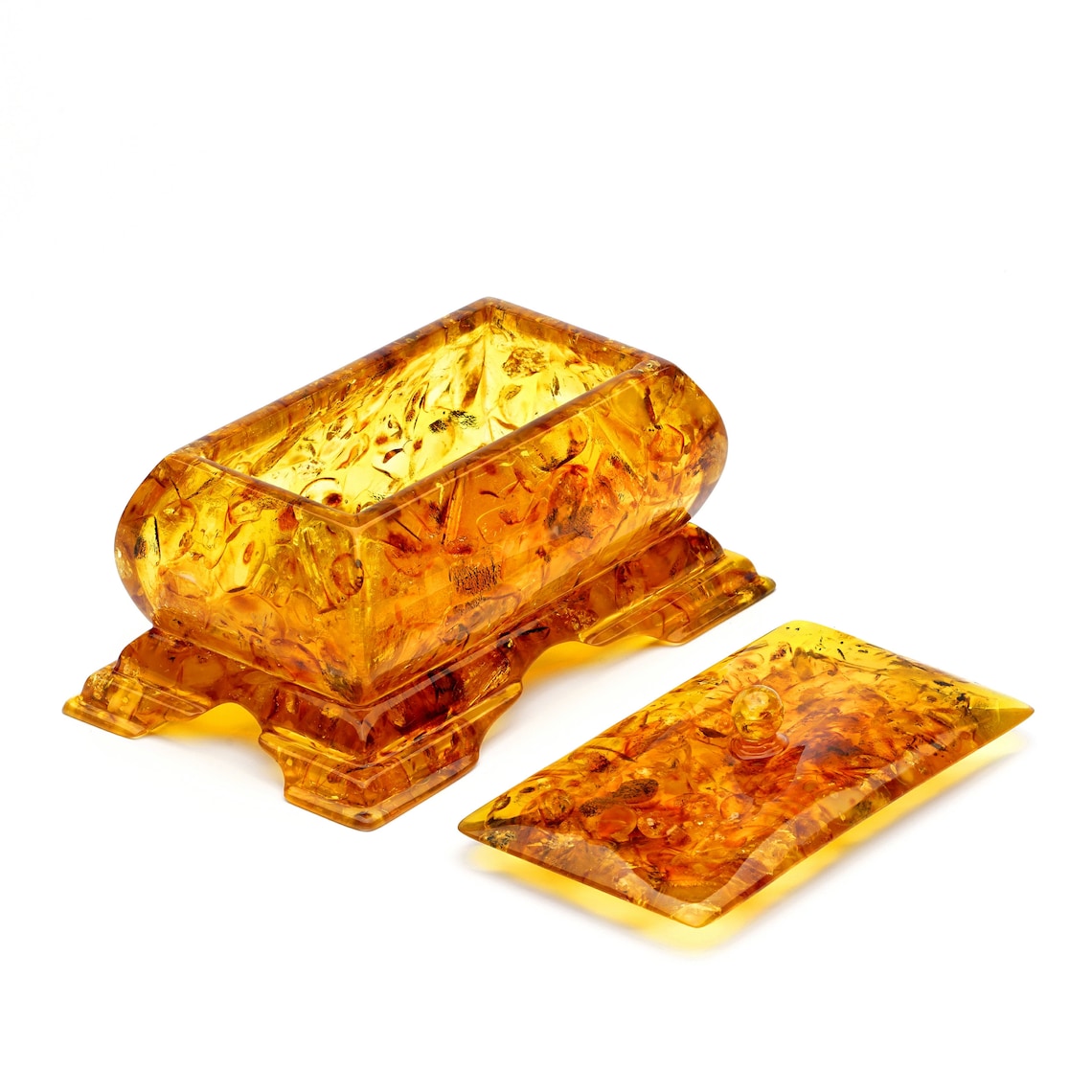 Amber Jewelry Box Rectangular Jewelry Storage Unick Amber Box Natural