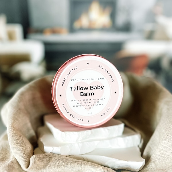 Tallow body Balm / safe for babies / diaper rash balm / gentle / no harsh ingredients / all natural
