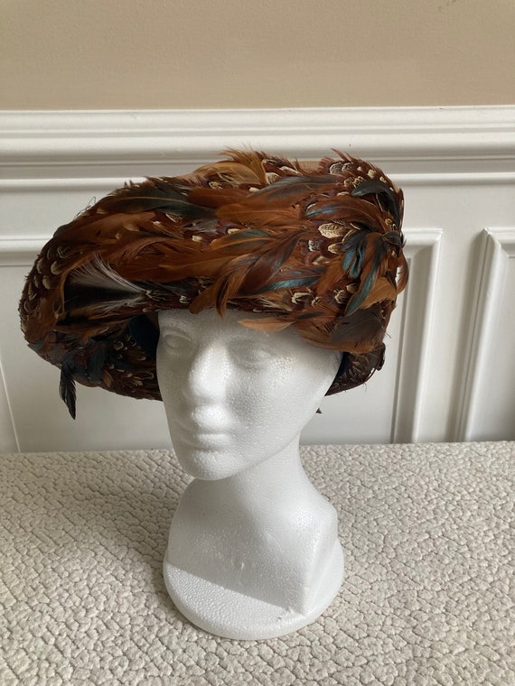 Vintage Mr. John Classic Feathered Friend Hat - image 1