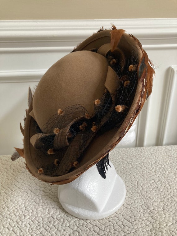 Vintage Mr. John Classic Feathered Friend Hat - image 2