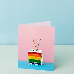 Cartão de felicitações - Cartão LGBTQ feito à mão para ocasiões especiais, design exclusivo para celebrações e mensagens de amor