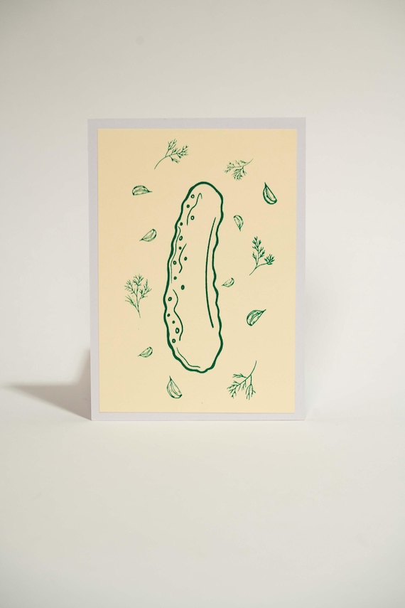 Dill Pickle Art Print – Hand-Drawn Kitchen Decor