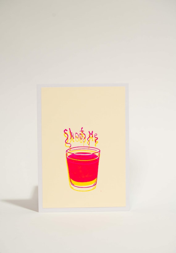 Coffee Screen Print: Steaming Cup Art