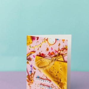 Cartão de felicitações - Feito à mão, exclusivo, divertido, parabéns para qualquer ocasião, cartão de felicitações peculiar