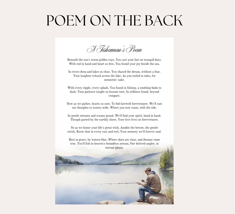 Fishermans Funeral Invite, Fishing Funeral Program, Funeral Invitation ...