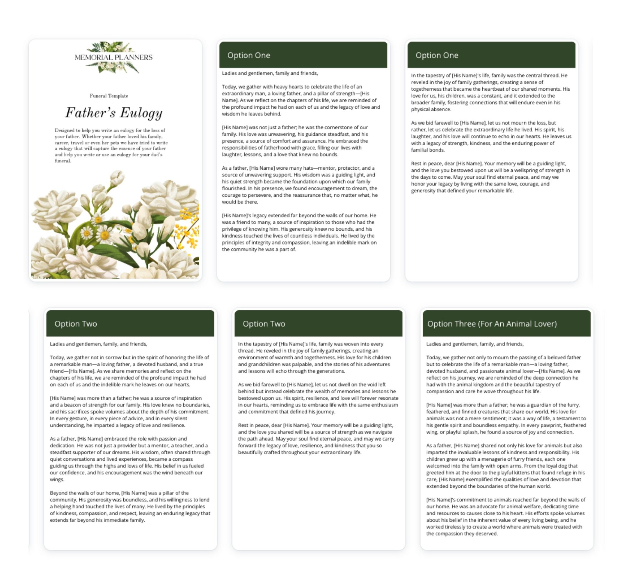 Funeral Eulogy for Loss of Father, Eulogy Speech, Funeral Speech, Eulogy Template, Dad Eulogy