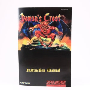Demon&#39;s Crest - SNES / Super Nintendo - Reproduction Instruction Manual