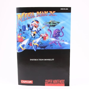 Mega Man X - SNES / Super Nintendo - Reproduction Instruction Manual
