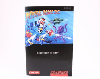 Mega Man X - SNES / Super Nintendo - Reproduction Instruction Manual