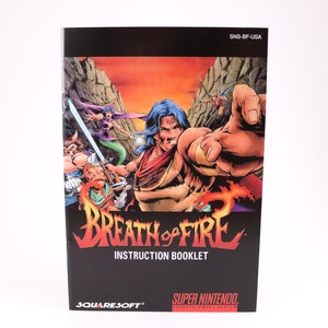 Breath of Fire - SNES / Super Nintendo - Reproduction Instruction Manual