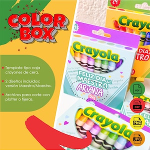 template box crayons, box of wax colors, patterns, teachers day, teachers day.