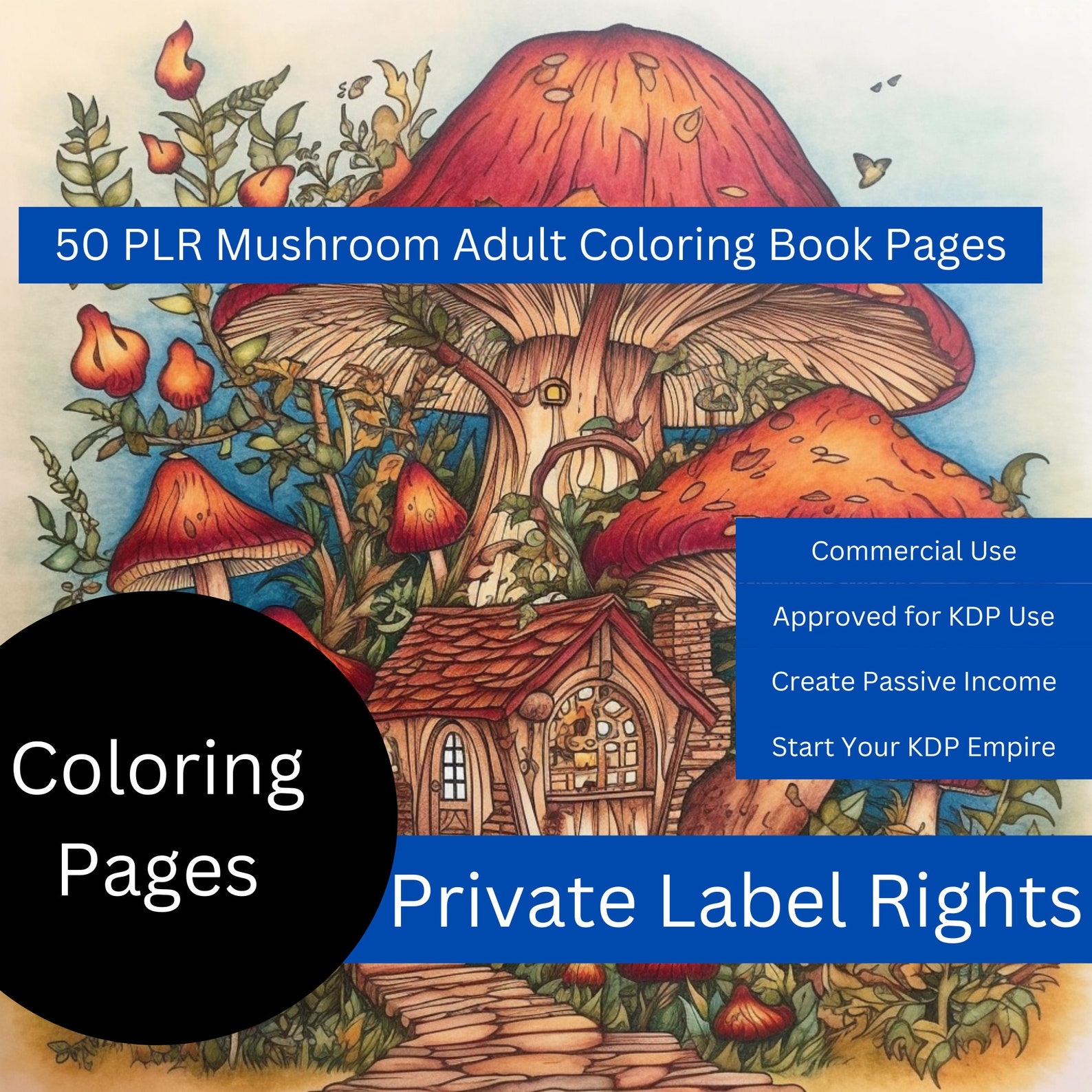 PLR Private Label Rights Commercial Use 50 Mushroom Houses - Etsy