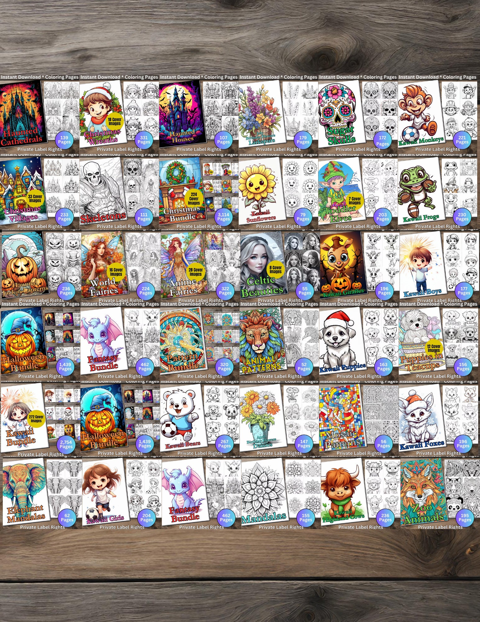 Coloring Book Pages Whole Shop Bundle 18,205 pieces colouring sheets ...