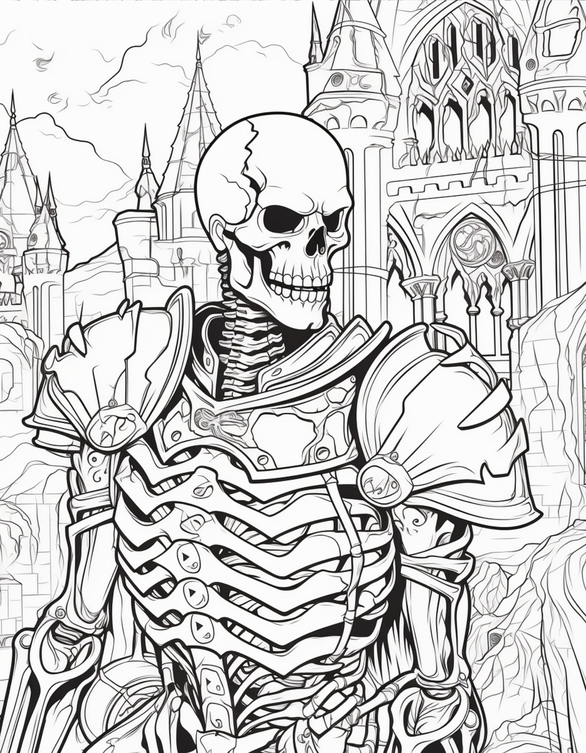 Skeleton Coloring Pages For Adults