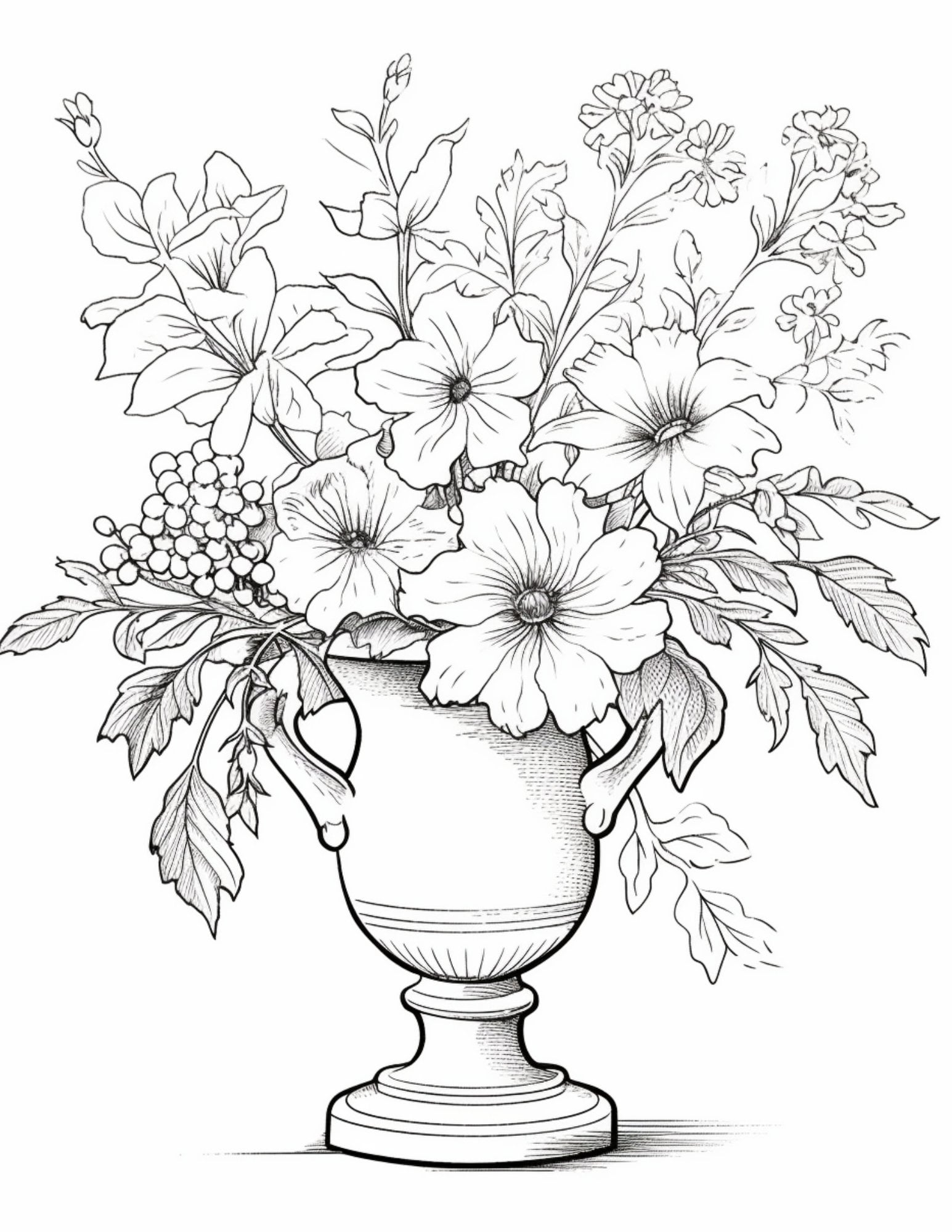 179 July Birthday Flower Larkspurs Coloring Book Pages Amazon KDP PLR ...