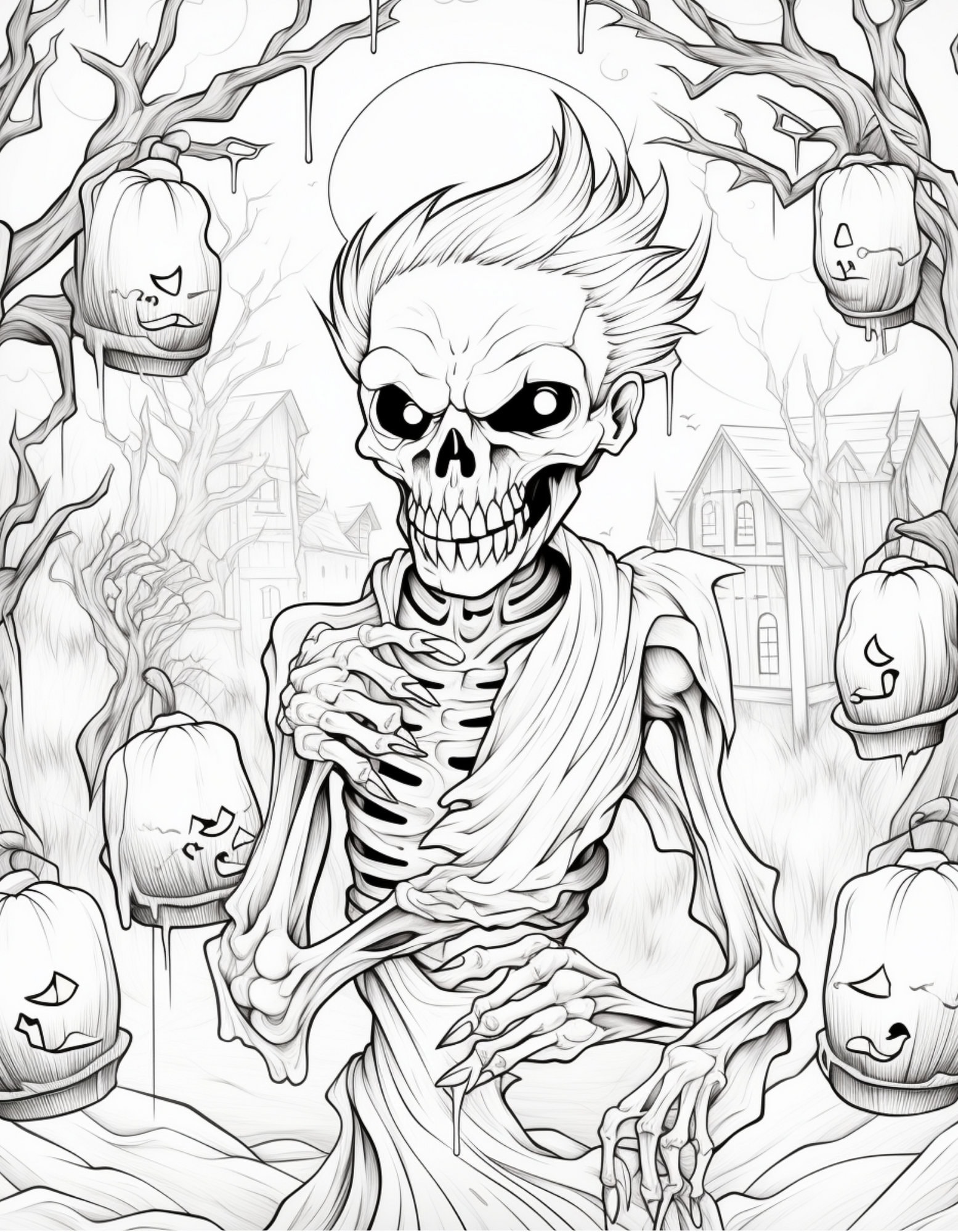 105 Halloween Ghosts Ghouls and Goblins Adult Coloring Pages Amazon KDP