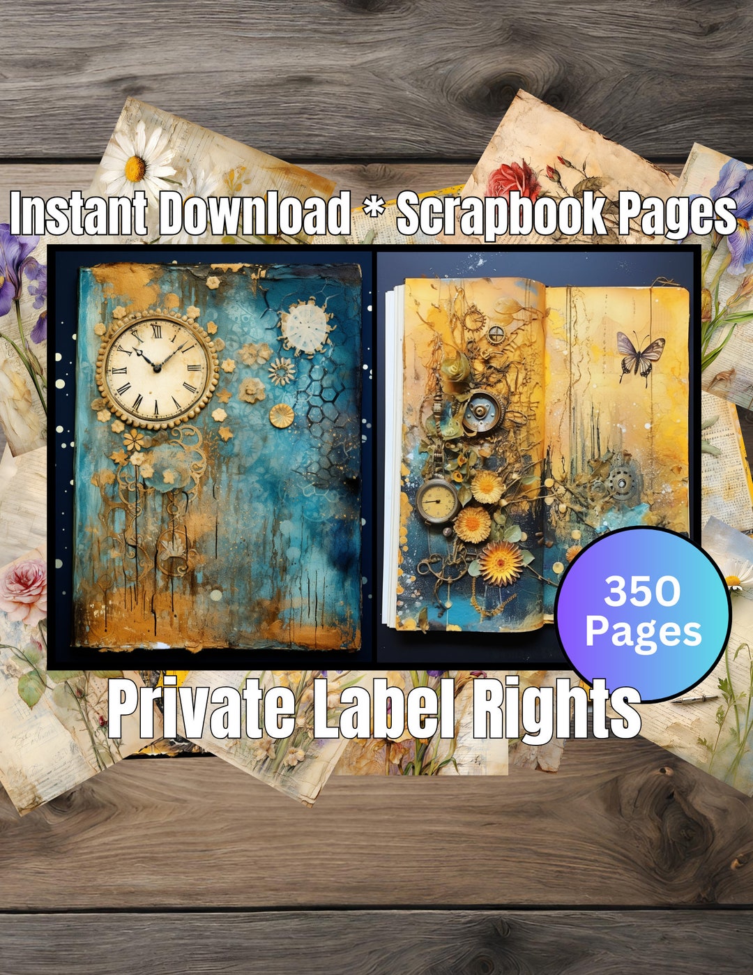 Junk Journal Scrapbook Kit Supplies Journaling Printable Pages ...